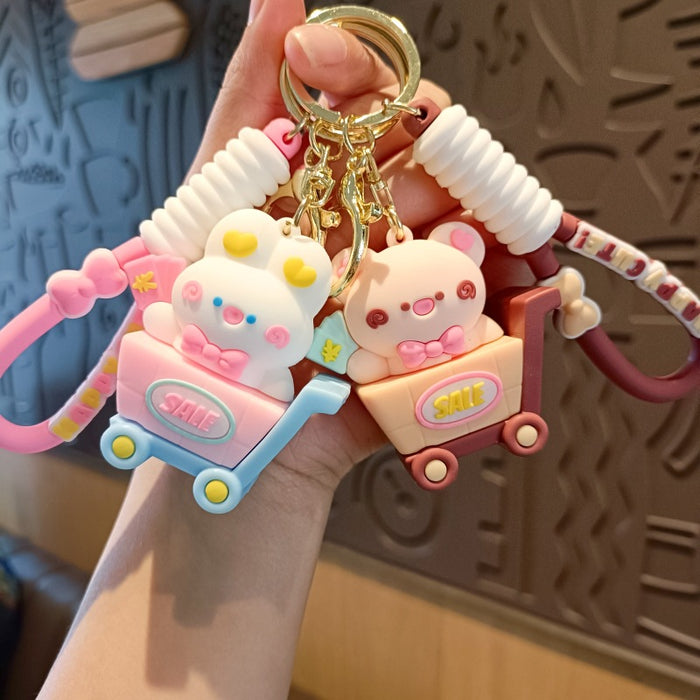 Wholesale Cute Cartoon 3D Doll Silicone Keychain JDC-KC-MingT125