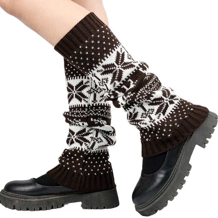 Wholesale Thickened Christmas Snowflake Deer Autumn and Winter Leg Socks JDC-SK-XQ033