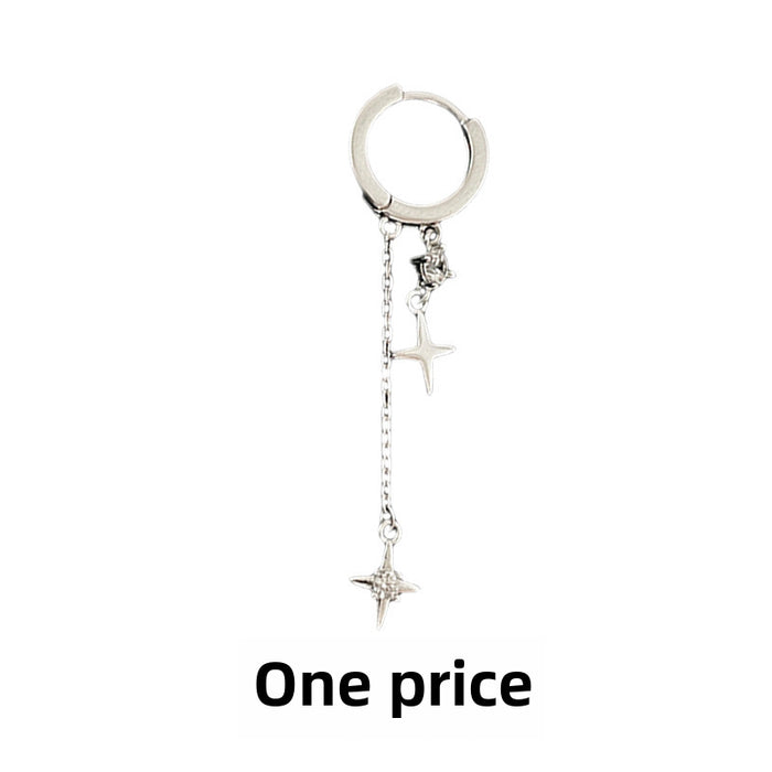 Wholesale Tassel Zircon Earrings Personalized Circle Long Earrings Earrings Square Diamond Full Diamond Chain Earrings Buckle