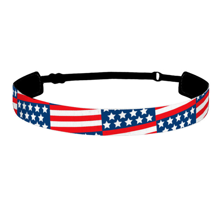 Wholesale 10PCS American Flag Independence Day Children's Sports Stretch Polyester Headband JDC-HD-GuanY009