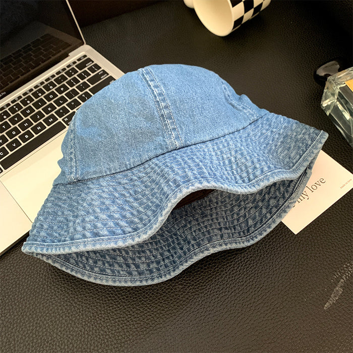 Wholesale Cowboy fisherman hat, women's big head circumference, sun shading basin hat, versatile bucket hat