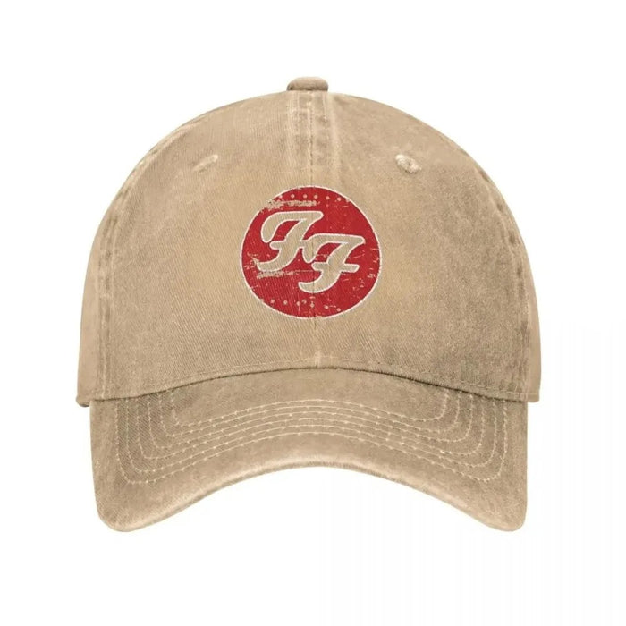 Wholesale Retro Rock Band Printed Baseball Cap Adjustable Black Curved Brim Dome Hat