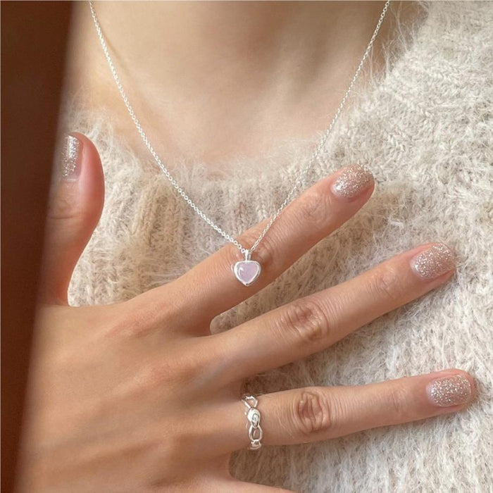 Wholesale New temperament love necklace collarbone chain