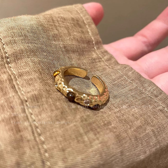 Wholesale Serpent-style Tiger' s Eye Open Ring