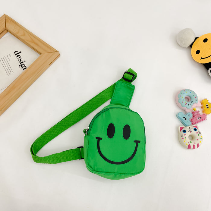 Wholesale Children's Bag Smiley Face Crossbody Bag Boys' Chest Bag Kindergarten Baby Girls' Backpack