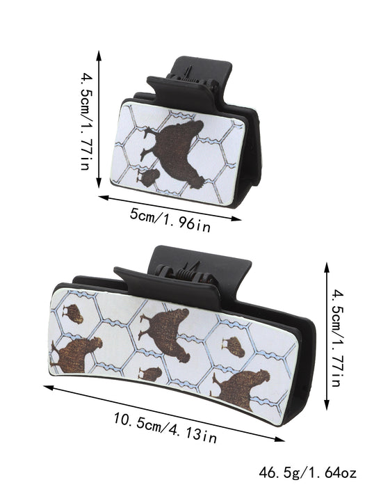 Wholesale Western Style Sunflower Cactus Leather Hairpin Combination suit Shark Clip Women' s Grab