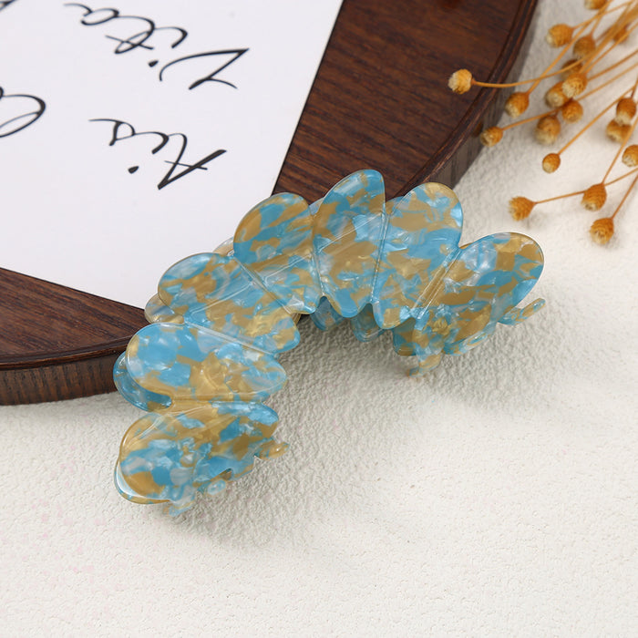 Wholesale Petal Acrylic Hair Claw Clip Large Mermaid Color