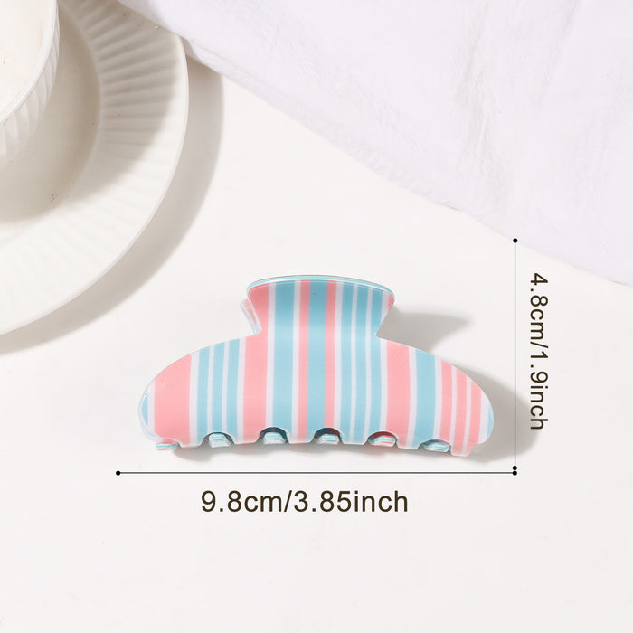 Wholesale Striped Shark Clip PVC Hair Claw Fashion Accessory For Everyday Styling And Boutique Resale