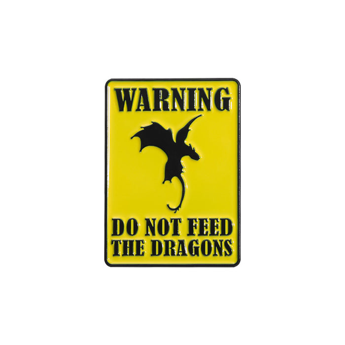 Wholesale Creative Magic Series Novelty Brooch Pin Chic Zinc Alloy Warning Sign Shape Fashion Accessory