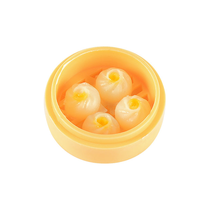 Wholesale Stylish Dim Sum Steamer Basket Keychain PVC Food Charm Car Key Accessory Gift MOQ≥3