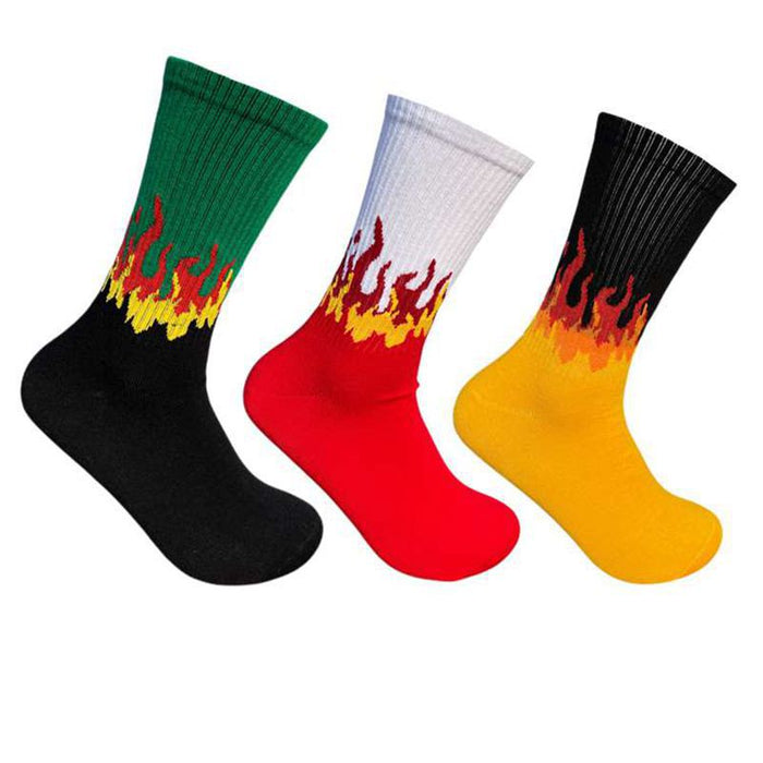 Wholesale Socks Cotton Hip Hop Street Skateboard Blaze JDC-SK-CaiF002