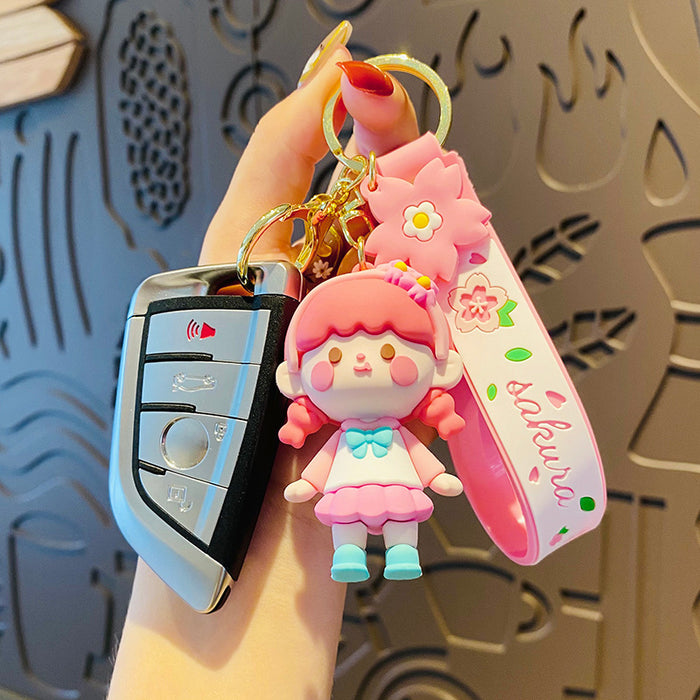 Wholesale PVC Cartoon Cute Doll Keychain JDC-KC-Yid022