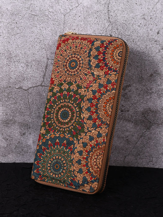 Wholesale PU Multi-function Wallet Wood Grain Multi-card Slots Ladies Long Wallet JDC-WT-HuLi003