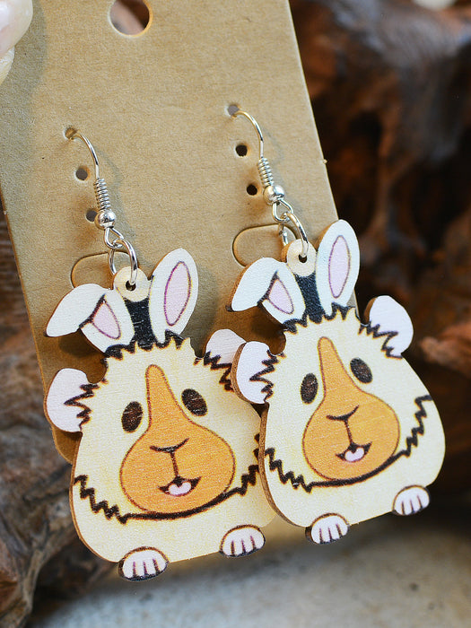 Wholesale Easter Cute Pig Rabbit Earrings JDC-ES-ChenC003