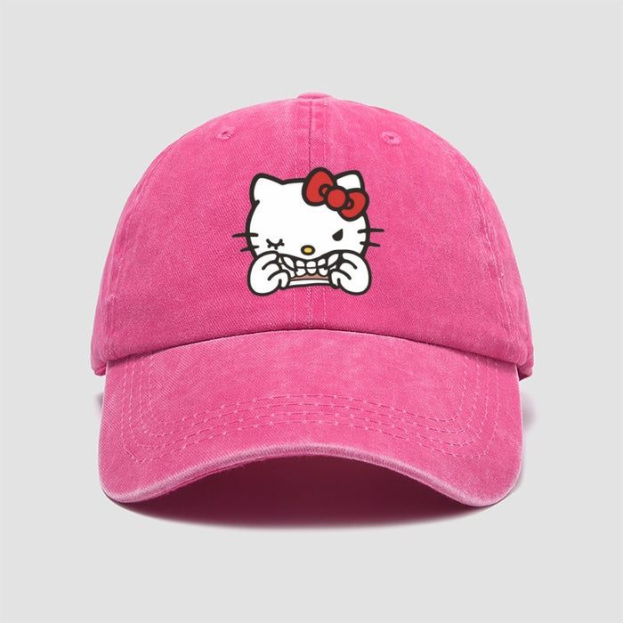 Wholesale Washed cotton printed hat for vintage baseball cap, soft top sun hat
