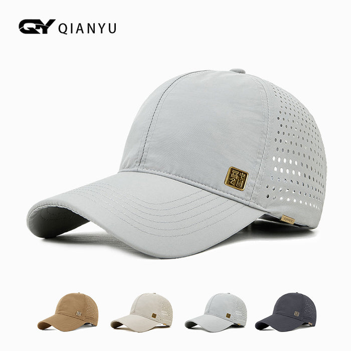Wholesale  UV-resistant Baseball Cap Women's Sun Hat Men's Sunshade Breathable Quick-drying Duck Tongue Punching Cap