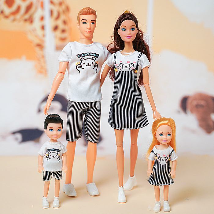 Wholesale suitable for 30CM a family of four dolls leisure family suit fashion couple bag shoes