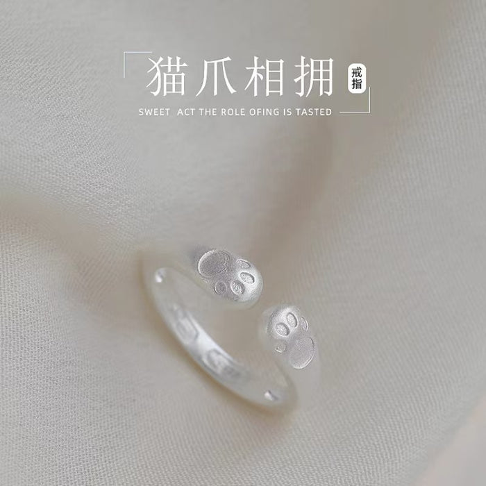 Wholesale  Cat Claw Ring Opening Ring Stamping Ring