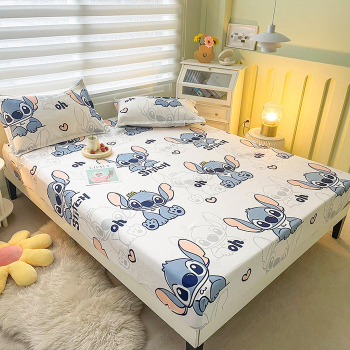 Wholesale A-level Cloud Washed Cotton Cute Cartoon Girl Heart Dormitory Bed Sheets JDC-SEE-AiErMei008