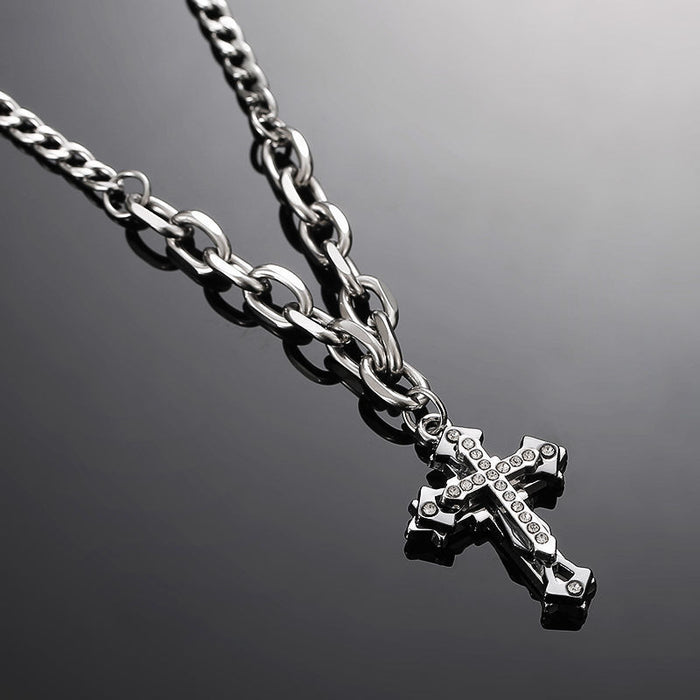 Wholesale Men' s cross necklace,  men' s hip-hop accessories