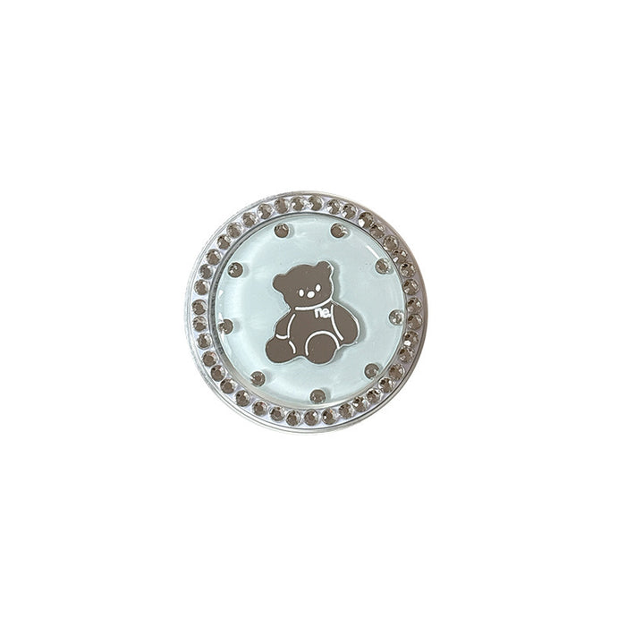 Wholesale Bear-Shaped Mirror Phone Holder with Rhinestones