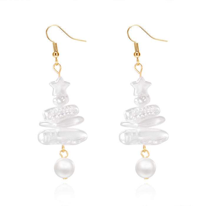 Wholesale Christmas tree star earrings party gift