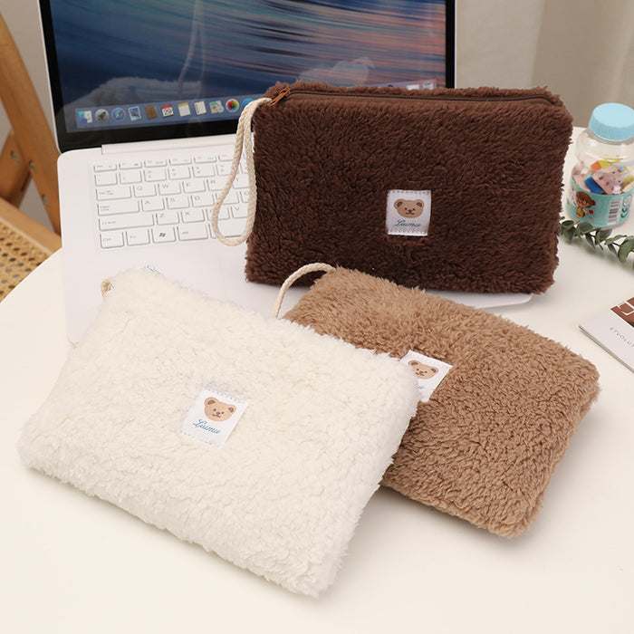 Wholesale Storage bag, small bag, portable plush makeup bag, large capacity travel storage bag