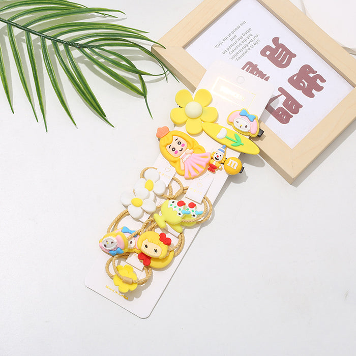 Wholesale Children's Cartoon Hairpin and Hair Rope Set JDC-HC-Jiangx006