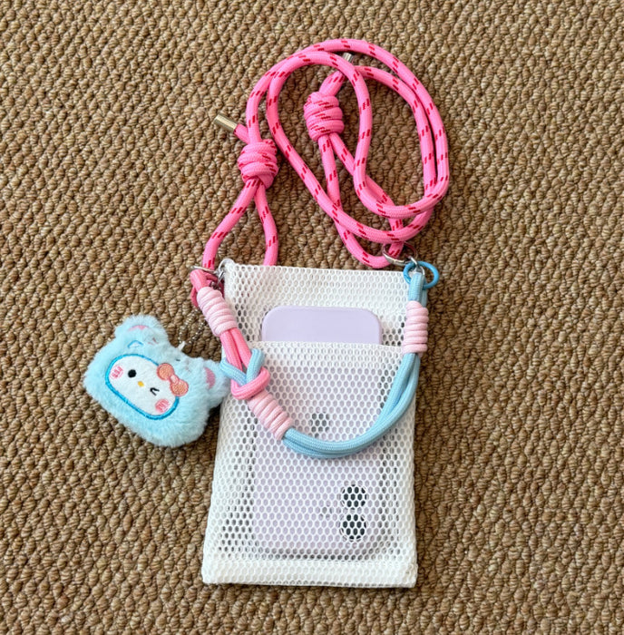 Wholesale Trendy Mesh Phone Bag Mint Green Crossbody Handbag MOQ≥2