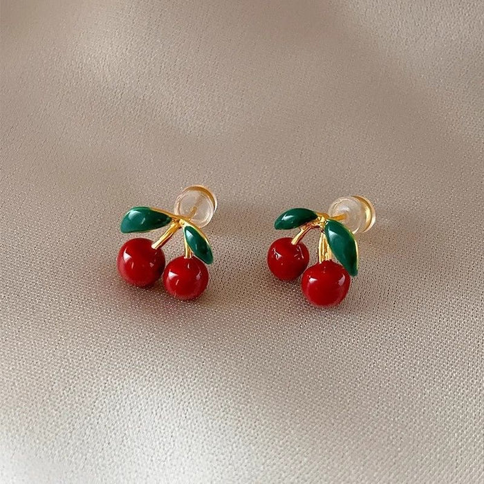 Wholesale Cute Cherry Ear Studs Fashion Accessory