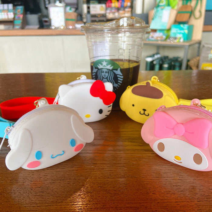 Wholesale Cartoon Cat Silicone Coin Purse Keychain JDC-KC-YD104