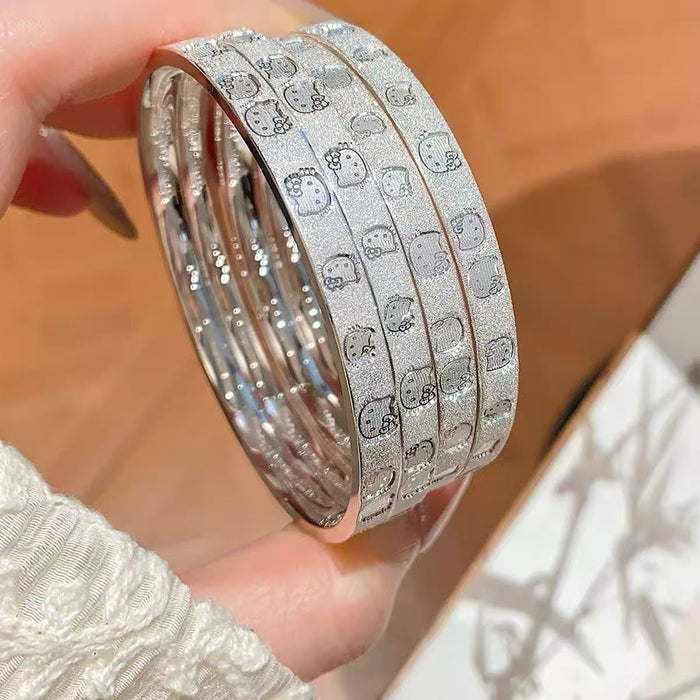 Wholesale Zinc Alloy Frosted Cat Bracelet Sweet Cute Women S Jewelry Accessory Gift