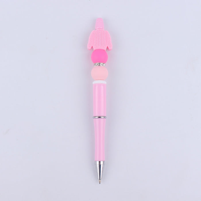 Wholesale Cute Cartoon Silicone Beaded Pen Creative DIY Colorful Plastic Multi-Function Gel Pen (M) JDC-BP-GuangTian012