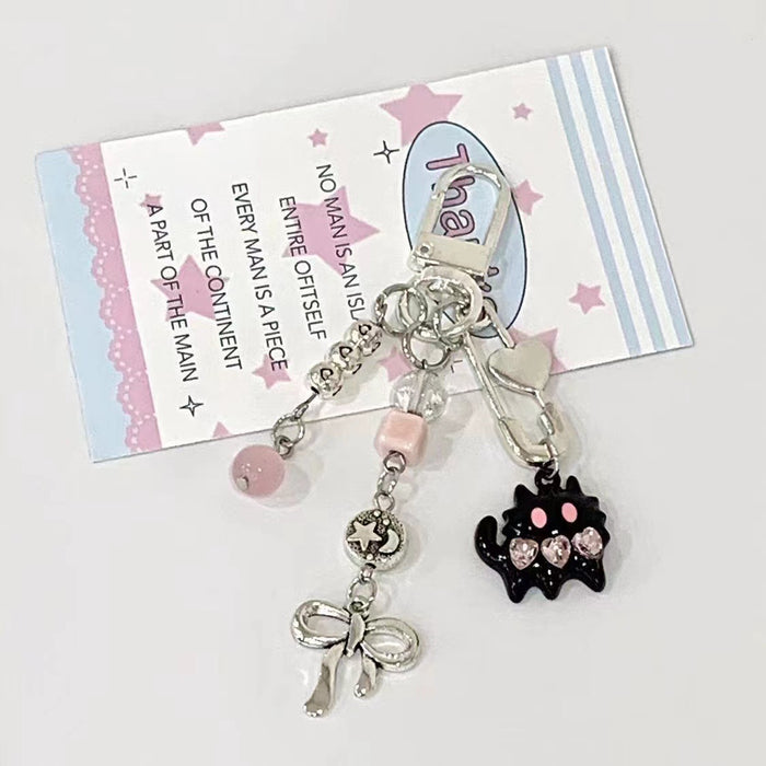 Wholesale Long live beaded chain jewelry keychain bag pendant cute