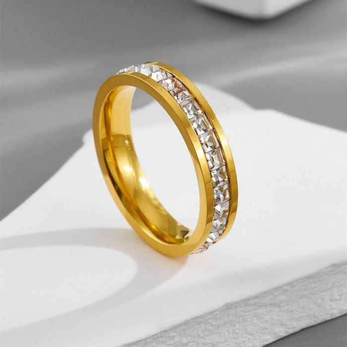 Wholesale Stainless steel diamond-encrusted bracelet ring