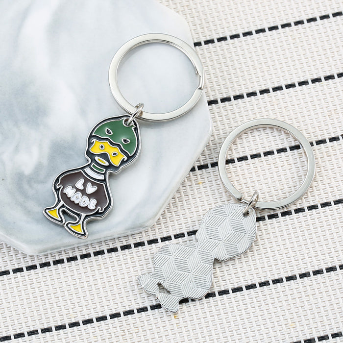 Wholesale Alloy Cartoon Duck Keychain JDC-KC-JinZ014