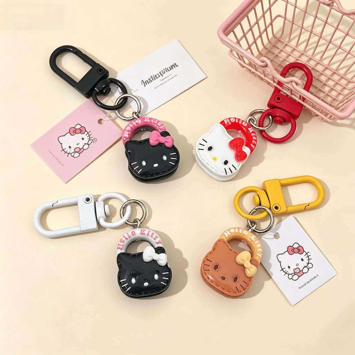 Wholesale Cute Cartoon Resin Cat Handbag Keychain Charm Girl Bag Pendant Gift Boutique Resale