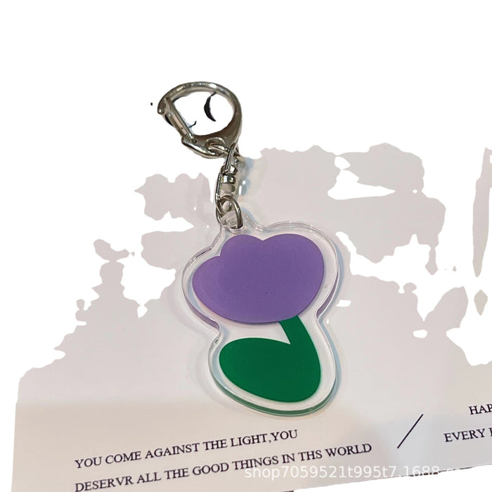 Wholesale Cute Keychain Double-sided Transparent Acrylic Girl Student Bag Accessories Children' s School Bag Couple' s Best Friend Pendant