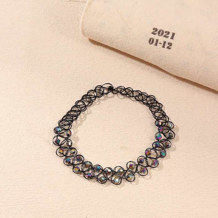 Wholesale 2pcs pearl fishing line tattoo choker necklace