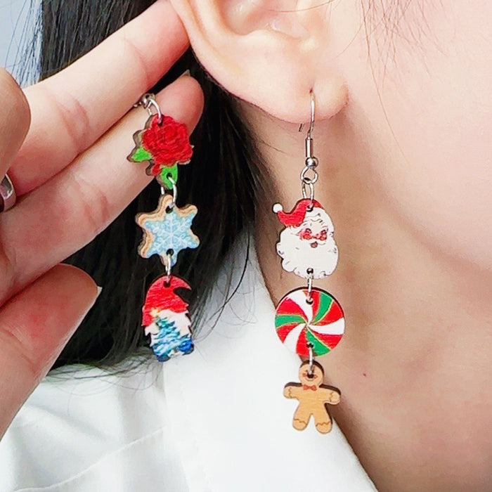Wholesale Christmas earring simple all-match  elk snowflake earrings