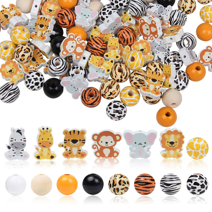 Wholesale 50PCS Zoo Series Wooden Beads JDC-BDS-TianYue021