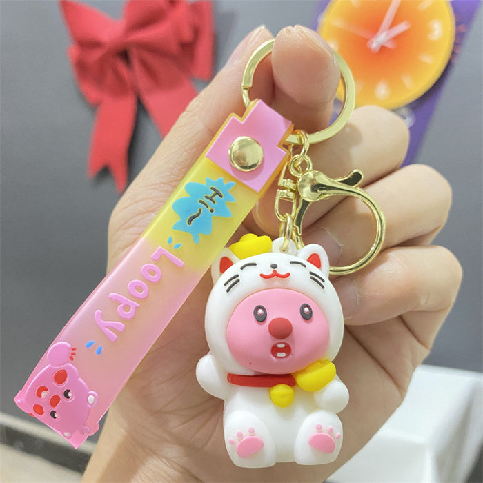 Wholesale PVC Cartoon Doll Keychain JDC-KC-WuYi017