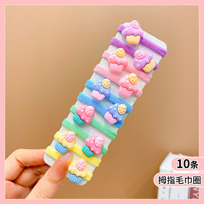 Wholesale Cute Cartoon Hair Ties for Kids Soft Elastic Everyday Styling Baby Hair Accessory