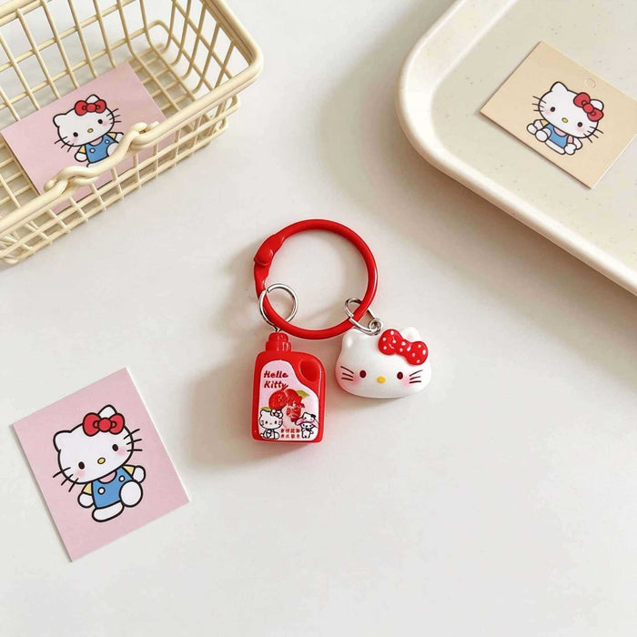 Wholesale Resin Cartoon Cat Bell Keychain Girly Bag Charm Decorative Accessory Gift For Friend