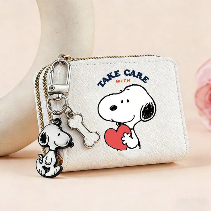 Wholesale PU Leather Cute Cartoon Coin Wallet Double Zipper Credit Card Holder With Card Slots Fashion Accessory Gift For Casual Youth Style