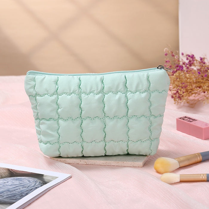 Wholesale Modern Chic Pink Octagonal Cosmetic Bag Polyester Travel Makeup Pouch Fashion Accessory For Resale