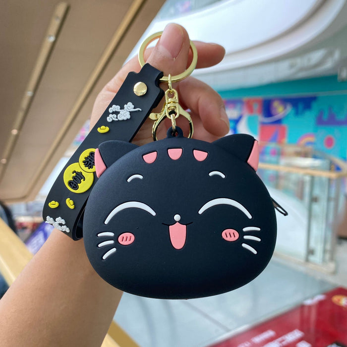 Wholesale PVC Cartoon Coin Purse Keychain JDC-KC-PengYu019