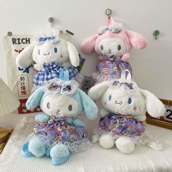 Wholesale Plush bag for boys and girls, double shoulder kindergarten children's book bag, cute gift