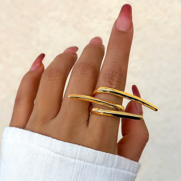 Wholesale Jewelry Butterfly Ring Joint Ring Simple and Exaggerated Creative Ring