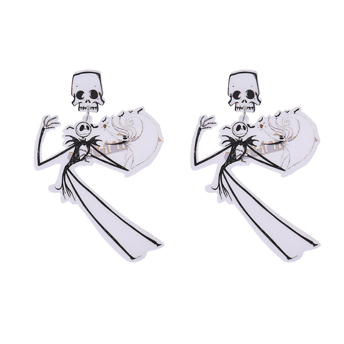 Wholesale of New Acrylic Halloween Earrings JDC-ES-CaiYun005